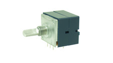 Image of Potentiometer Alps RK27112 10kΩ Logarithmic Stereo Poti, 41 Rastungen, Pot