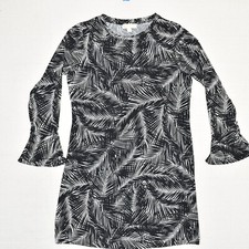 Michael Kors Women Shift Dress Long Sleeve Tropical Polyester Multicolor Size 0x