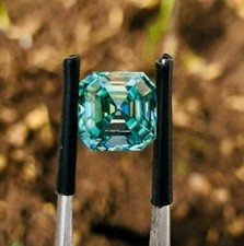 Stunning 2Ct Asscher Cut Lab Diamond Green VVS1 CVD Certified Ethical  Elegant