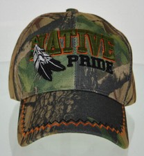 NEW NATIVE PRIDE FEATHERS CAP HAT CAMO