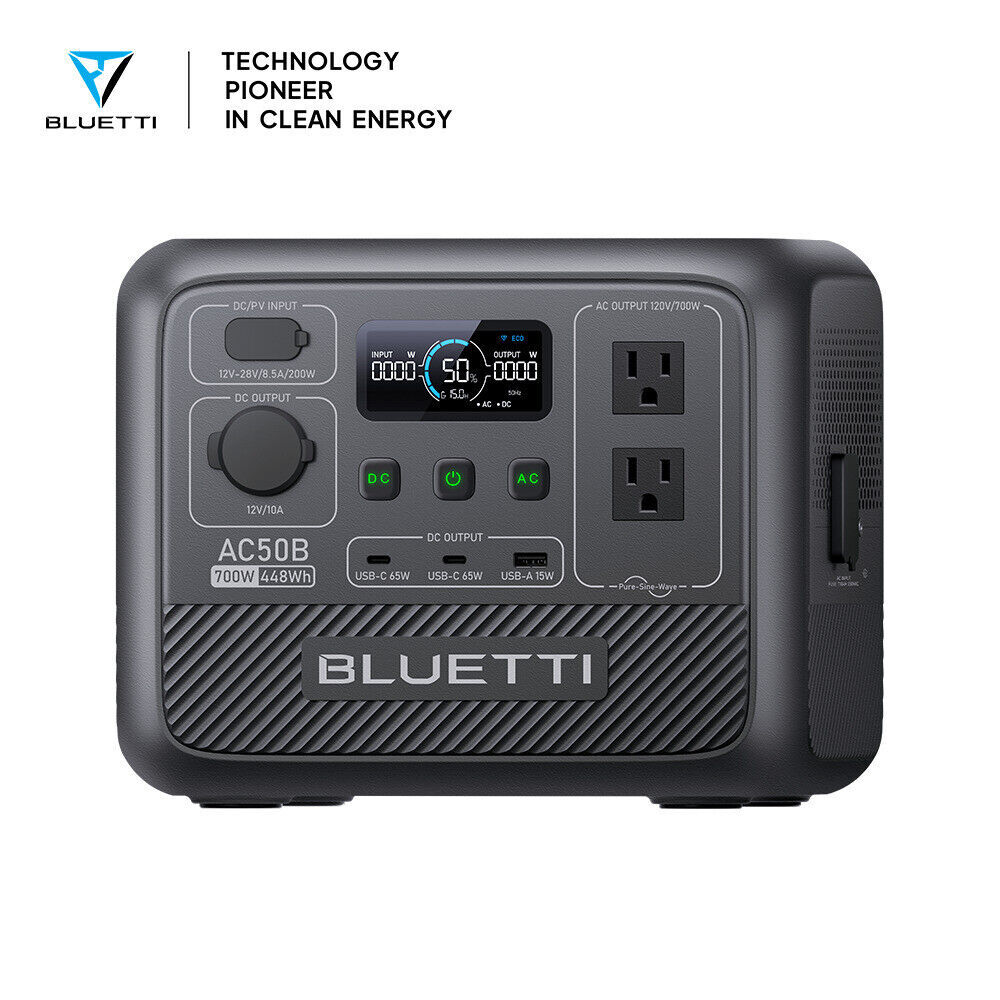 BLUETTI AC50B 700W 448Wh Portable Power Station LiFePO4 for