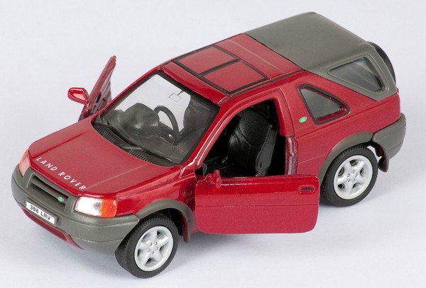 Blitz Versand Land Rover Freelander Rot / Red Welly Modell Auto 1:34 Neu & Ovp-image