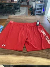 MENS Texas Tech Red Raiders Under Armour HeatGear SHORTS RED 3XL NWT