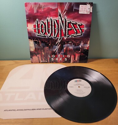 Loudness Lighting Strikes 1986 Atco Records Gold Stamp Promo Inner Sleeve LP