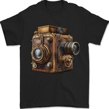 Steampunk Camera Photography Photographer Mens T-Shirt 100% Cotton