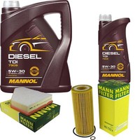 Motor-ÖL 6L Mannol Diesel Tdi 5W-30+MANN-FILTER Filterpaket FüR Bmw 3Er E90 320D