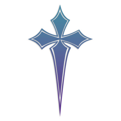 Cross Outline - Decal Sticker - Multiple Patterns & Sizes - ebn6818