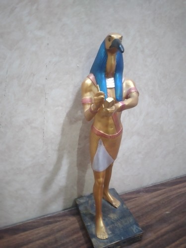 12" Raro Antiguo Egipto Thoth Estatua Dios de la Luna y Dios de la Sabiduría-Piedra Pesada - Imagen 3 de 9