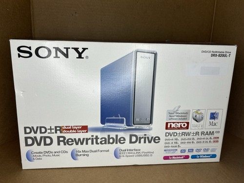 Sony DRX-820U DVD+RW Rewritable Drive DVD+R Dual Layer 8.5GB- Pre-owned in Box - Picture 16 of 24