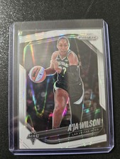 2025 Panini Prizm WNBA - A'ja Wilson #76 White Seismic Prizm Silver