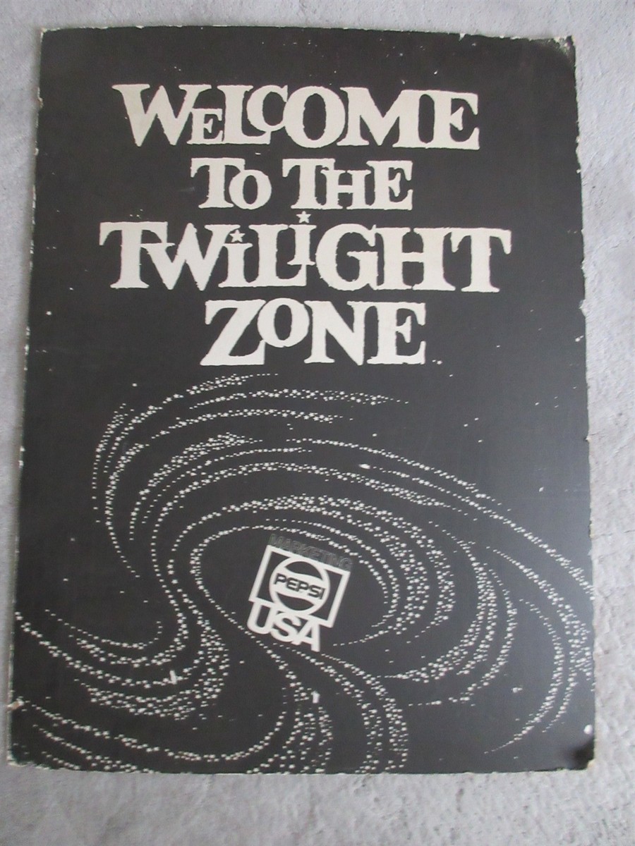 RARE - PEPSI LARGE Posterboard SIGN Welcome to the Twilight Zone