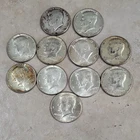 Kennedy Silver Half Dollars Lot 1966-1969 Circulated 40% silver. 11 coins.