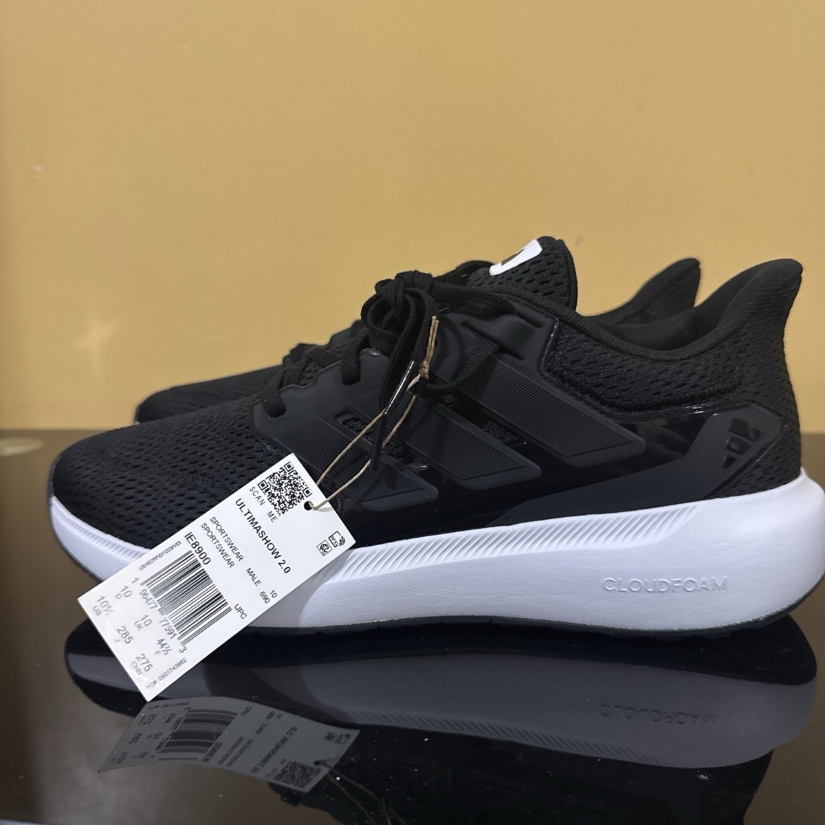 adidas Ultimashow 2.0 Black White Men's Running Comfort Sneakers