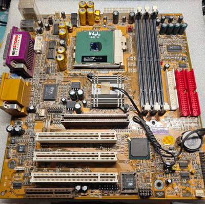 Socket 370 Soltek SL-65MIE Motherboard (815E), CPU & 128 MB + Bonus