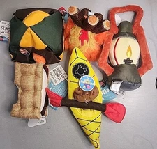 PetPlay Camping Themed Pet Toys.  5 toys total.  In gift box.
