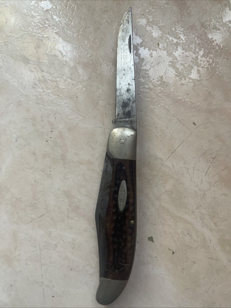 Case Tested XX 6265 Folding Hunter Knife, 1932-1940, Jig Old Green