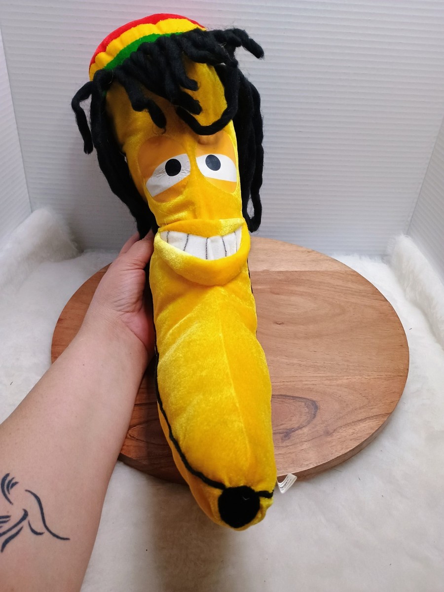 Plush Paradise Smiling Rasta Banana Plush Toy 14” Jamaican Toy