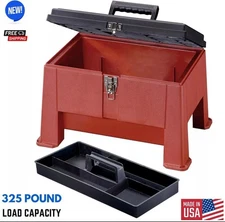 Step N Store, Stool Tool Box 20" 12-1/2"H x 20"W x 14"D, Red By Stack-On