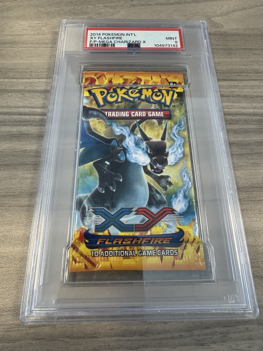 2014 XY FlashFire Booster Pack Mega Charizard X PSA 9 Slab