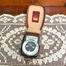 Vintage Gossen Lunasic Camera Color Finder Light Meter in Leather Case