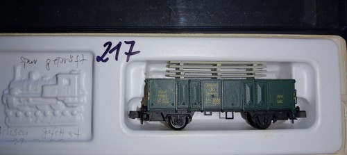 Arnold  0437 Hochbordwagen mit Ladung; grün;  Typ EUROP der SNCB  in OVP; Spur N | Condition: Neu