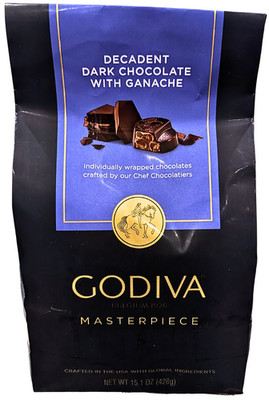 Godiva Masterpieces Dark Chocolate Ganache 15.1 Oz EXP 11/2026