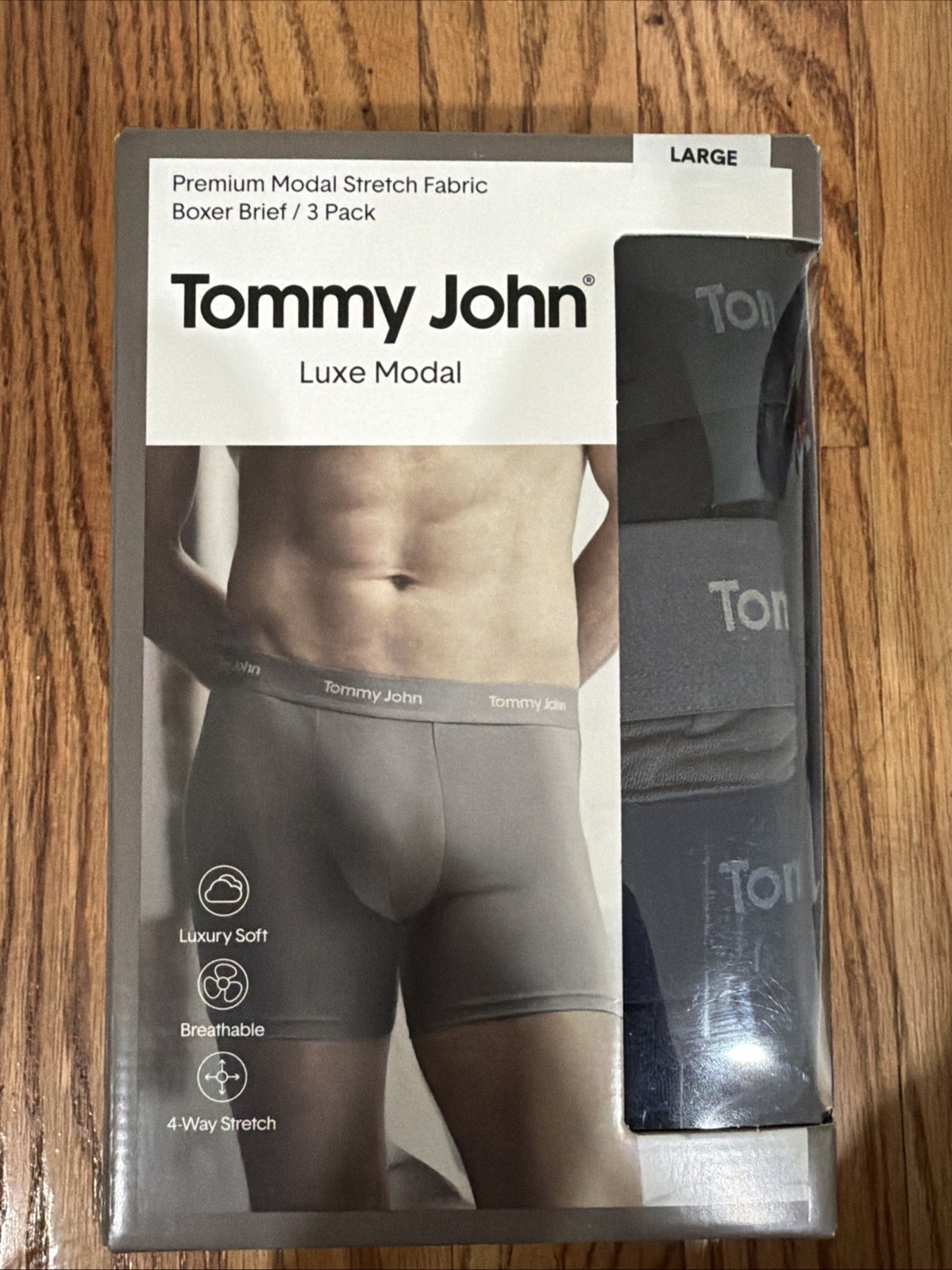 Tommy John Premium Modal Boxer Briefs 3 Pack Men's Size Large