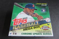 2016 TOPPS BASEBALL CHROME UPDATED SERIES MEGA BOX FACTORY SEALED AUTO