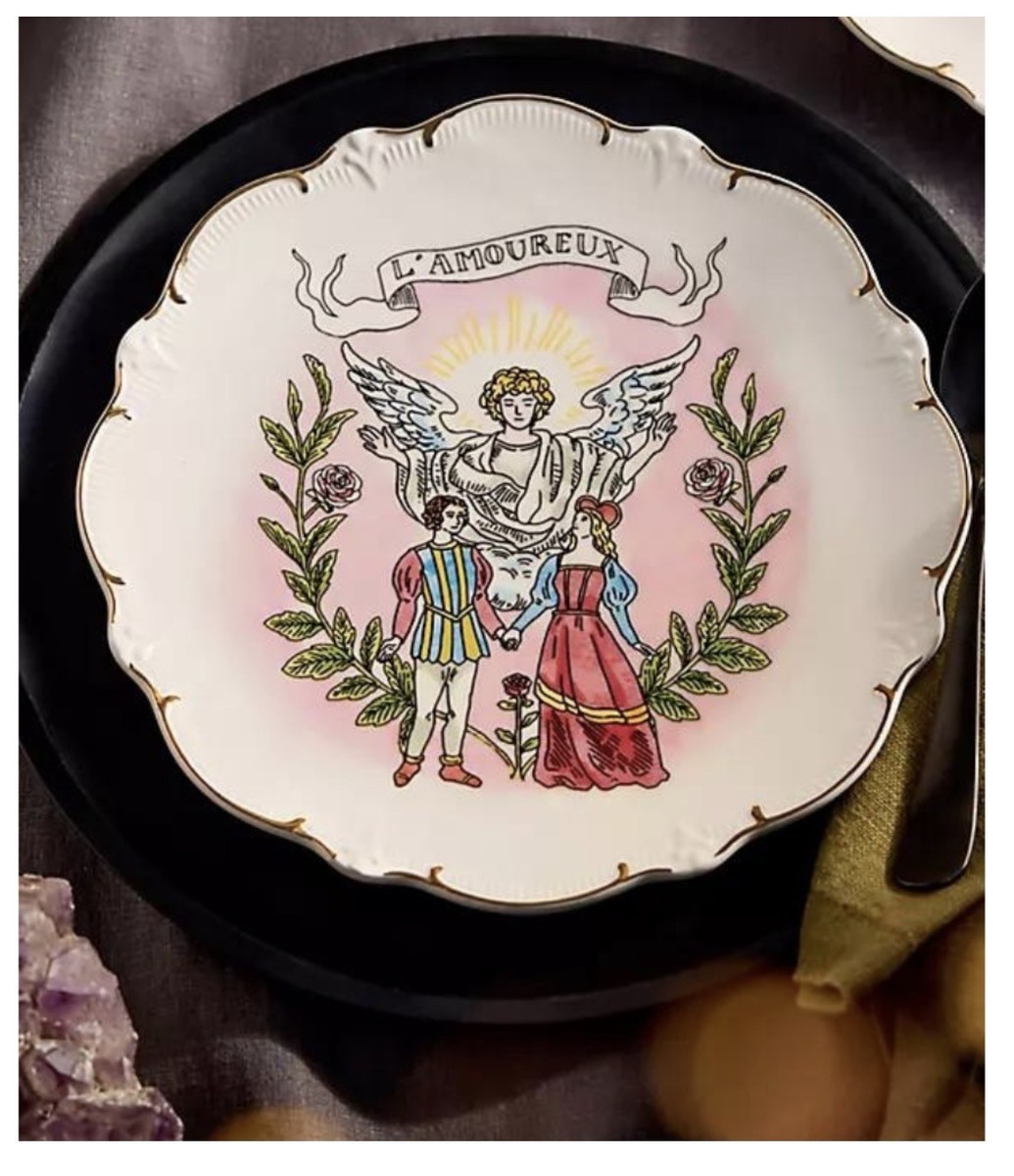 New - Anthropologie x Terrain Tarot Stoneware Plate, L'Amoureux | eBay