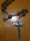 Vintage Rosary Crucifix  With Fauceted Glass Beads  — photo 3