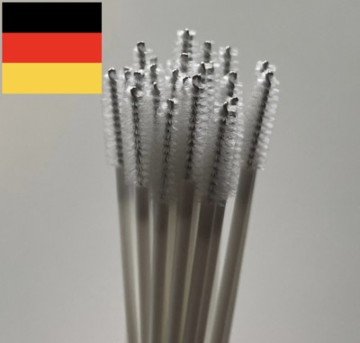6 Stück - Strohhalm Reinigungsbürste | flexibel & robust | Versand aus DE 