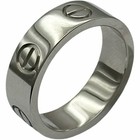 Bague Cartier Cartier Love or blanc 18 carats bijoux taille US #5,5 6,8 g