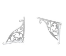 Heavy Duty Solid Stand,5 Inch 2 Pack White,Right Angle Wall Panel Bracket,Dec...
