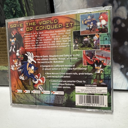 Sonic Adventure 2 (Dreamcast) CIB COMPLETE~ Sega DC 2001 Epic 3D Platformer - Picture 5 of 10