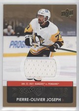 2021-22 Upper Deck Series 1 Debut Dates Jersey Pierre-Olivier Joseph #DD-10 8d2