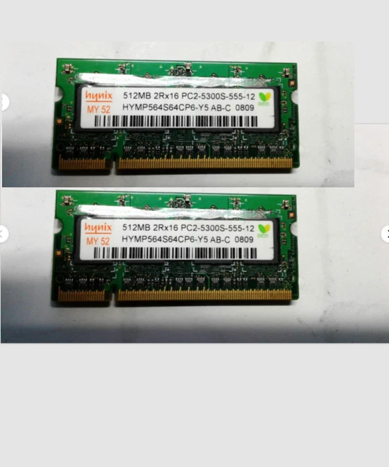 Hynix PC2-5300 DDR2-667 Computer Memory (RAM) 512 MB Capacity per