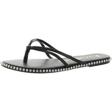 bebe Chora - Slippers for Women Round Toe with Post Toe Design - Black
