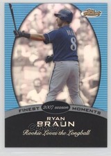 2008 Topps Finest Moments Blue Refractor /299 Ryan Braun #FM-RB 2k3