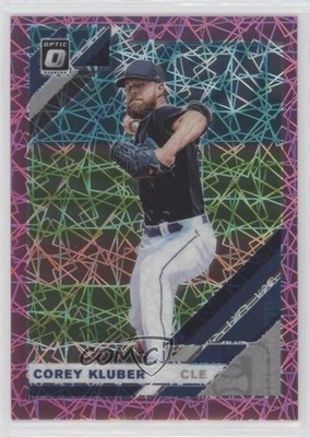 2019 Panini Donruss Optic Pink Velocity Prizm 198/199 Corey Kluber #168 uk2