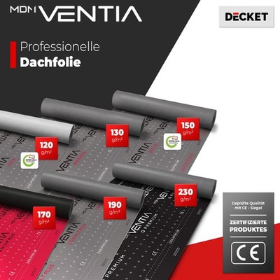 Premium Unterspannbahn Dach Unterdeckbahn 120g - 230g Dachbahn Dachfolie