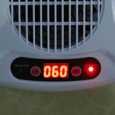 Single Hand Nail Air Dryer Warm Cool Wind Sensor Fan White 2U9P
