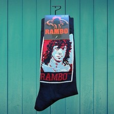 Rambo Crew Socks Official Studio Canal Retro Action Movie Unisex 7 12