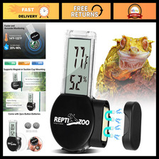 Digital Reptile Thermometer  Humidity Gauge - LCD Temp  Humidity Monitor for T