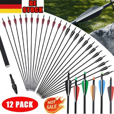 12X 30 Zoll Carbonpfeile SP500 Jagdpfeile Bogenschießen Bogen Zielschieße Jagd
