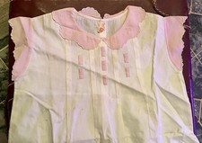 Vintage Toddler Romper White And Yellow Little Baby Chicks Hand Crafted