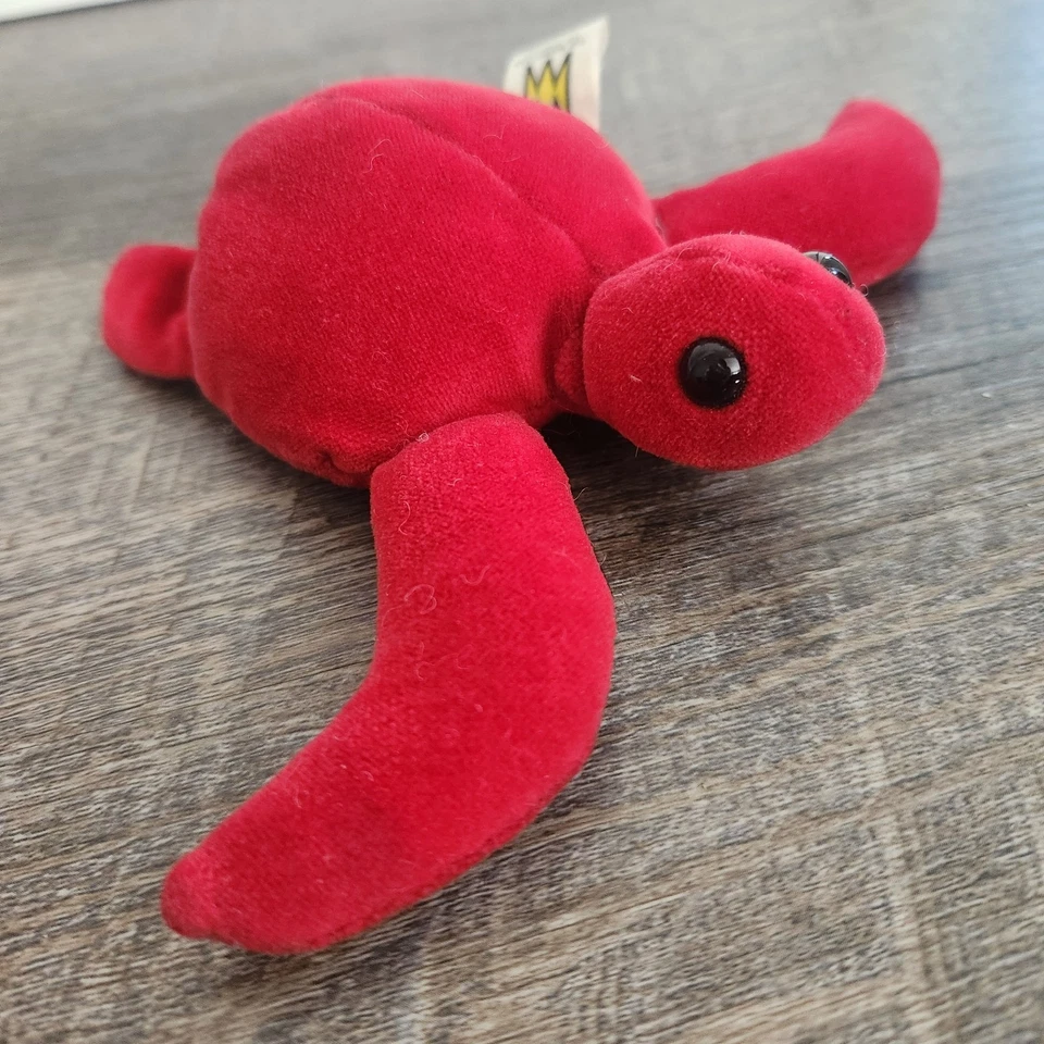 Red Baby Sea Turtle Plush Manhattan Toy Company Vintage 1995 Mini Animal Toy - Image 2 of 4