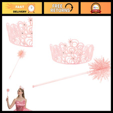 Wicked Glinda Crown  Wand Costume Accessory Set - Sparkling Details, One Size