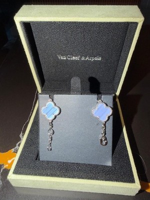 Van Cleef & Arpels Vintage Alhambra Mother Of Pearl Bracelet Earrings 18K Gold