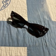 Vintage Brown Cat Eye Geometric Sunglasses As Is Worn Women  s