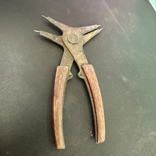 (k) VINTAGE KEIBA SNAP RING PLIERS S-026 DUAL USE - FANCY HANDLES -